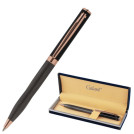 Ручка подарочная шариковая GALANT FACTURA, корпус черный/оружейный металл, детали розовое золото, узел 0,7 мм, синяя, 143513