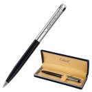 Ручка подарочная шариковая GALANT ACTUS, корпус серебристый с черным, детали хром, узел 0,7 мм, синяя, 143518