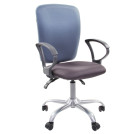 Кресло оператора Chairman 9801 CH, ткань, сиденье серое/спинка голубая, механизм качания