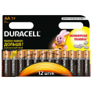 Батарейка Duracell Basic AA (LR06) алкалиновая, 12BL