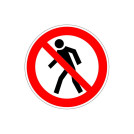Знак безопасности P03 Проход запрещён (плёнка,200х200)