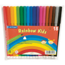 Фломастеры Centropen Rainbow Kids, 18цв., трехгранные, смываемые, ПВХ