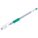 Ручка гелевая Crown Hi-Jell Grip зеленая, 0,5мм, грип