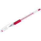 Ручка гелевая Crown Hi-Jell Grip красная, 0,5мм, грип
