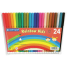 Фломастеры Centropen Rainbow Kids, 24цв., трехгранные, смываемые, ПВХ