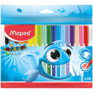 Фломастеры Maped Color Pep s Ocean, 18цв., смываемые, ПВХ, европодвес