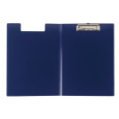 Папка-планшет BRAUBERG Contract, А4 (315х230 мм), с прижимом и крышкой, пластиковая, синяя, сверхпрочная, 1,5 мм, 223488