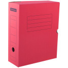 Короб архивный с клапаном OfficeSpace, микрогофрокартон, 100мм, красный, до 900л.