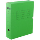 Короб архивный с клапаном OfficeSpace, микрогофрокартон,  75мм, зеленый, до 700л.