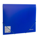 Папка на резинках BRAUBERG Neon, неоновая, синяя, до 300 листов, 0,5 мм, 227463