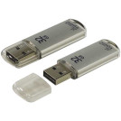 Память Smart Buy V-Cut  32GB, USB 2.0 Flash Drive, серебристый (металл.корпус)