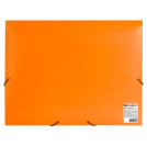 Папка на резинках BRAUBERG Office, оранжевая, до 300 листов, 500 мкм, 228084
