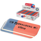 Ластик BRAUBERG Ultra, 42х14х8 мм, красно-синий, натуральный каучук, 228708