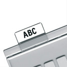 Картотечные индексные окна HAN (Германия), комплект 10 шт., для разделителей А4, А5, А6, прозрачные, НА9001