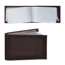 Визитница карманная BEFLER Грейд на 40 визитных карт, натуральная кожа, тиснение, коричневая, K.5.-9