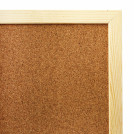 Доска пробковая для объявлений 45х60 см, деревянная рамка, ГАРАНТИЯ 10 лет, РОССИЯ, BRAUBERG, 236859