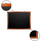 Доска для мела магнитная 60х90 см, черная, деревянная окрашенная рамка, Россия, BRAUBERG, 236891