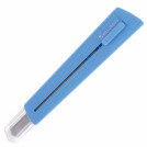 Нож канцелярский 9 мм BRAUBERG Delta, автофиксатор, цвет корпуса голубой, блистер, 237086