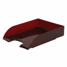 Лоток горизонтальный для бумаг BRAUBERG Office style, 320х245х65 мм, тонированный красный, 237291