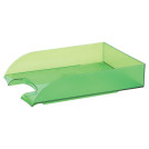 Лоток горизонтальный для бумаг BRAUBERG Office style, 320х245х65 мм, тонированный зеленый, 237292