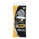 Станок бритвенный BIC Metal, с защитным металическим покрытием, с 1 лезвием, одноразовый, 10 шт.