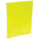 Папка c зажимом Berlingo Neon, 17мм, 700мкм, неоновая желтая