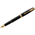 Ручка перьевая Parker Sonnet Matte Black GT 0,8мм, подар. уп.