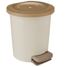 Ведро-контейнер для мусора (урна) Svip Ориджинал,  6л, с педалью, круглое, пластик, кофейного цвета