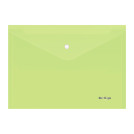 Папка-конверт на кнопке Berlingo Starlight, А4, 180мкм, прозрачная салатовая, индив. ШК