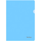 Папка-уголок Berlingo Starlight, А4, 180мкм, прозрачная голубая, индив. ШК