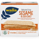 Хлебцы пшеничные тонкие Wasa Delicate Crisp Sesame &amp; Sea Salt с кунжутом и морской солью, 190 г