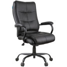 Кресло руководителя Helmi HL-ES02 Extra Strong повышенной прочности, экокожа черная, до 200кг