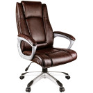 Кресло руководителя Helmi HL-E09 Capital, экокожа коричневая