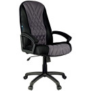 Кресло руководителя Helmi HL-E85 Graphite, ткань TW черная/серая, мягкий подлокотник
