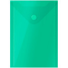 Папка-конверт на кнопке OfficeSpace, А6 (105*148мм), 150мкм, зеленая