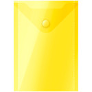 Папка-конверт на кнопке OfficeSpace, А6 (105*148мм), 150мкм, желтая