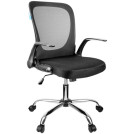 Кресло оператора Helmi HL-M04 Active, ткань, спинка сетка черн/сиденье TW черн, рег.подлокот, хром