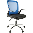 Кресло оператора Helmi HL-M04 Active, ткань, спинка сетка синяя/сиденье TW черн, рег.подлокот,хром