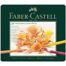 Карандаши цветные художественные Faber-Castell Polychromos 24цв., заточен., метал. коробка