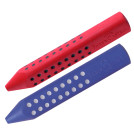 Ластик Faber-Castell Grip 2001, трехгранный, 90*15*15мм, красный/синий