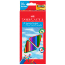 Карандаши цветные Faber-Castell  Ecopen 12цв., трехгран., заточен., картон, европодвес, с точилкой
