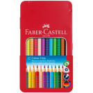 Карандаши цветные Faber-Castell Grip, 12цв., трехгран., заточен., метал. кор.