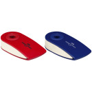 Ластик Faber-Castell Sleeve, прямоугольный, красный/синий пластиковый футляр