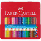 Карандаши цветные Faber-Castell Grip, 24цв., трехгран., заточен., метал. упак.
