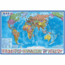 Карта Мир политическая Globen, 1:32млн., 1010*700мм, интерактивная, европодвес