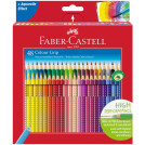 Карандаши цветные Faber-Castell Grip, 48цв., трехгран., заточен., картон., европодвес
