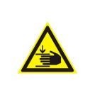 Знак безопасности W27 Осторожно! Возможно травмир-е рук(плёнка,200х200)
