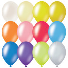 Воздушные шары, 100шт., М9/23см, MESHU, металлик, 12 цветов ассорти