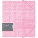 Папка для тетрадей на резинке Berlingo Starlight S А5+, 600мкм, розовая, с рисунком