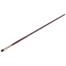 Кисть художественная синтетика бордовая Гамма Вернисаж, плоскоовальная №8, длинная ручка